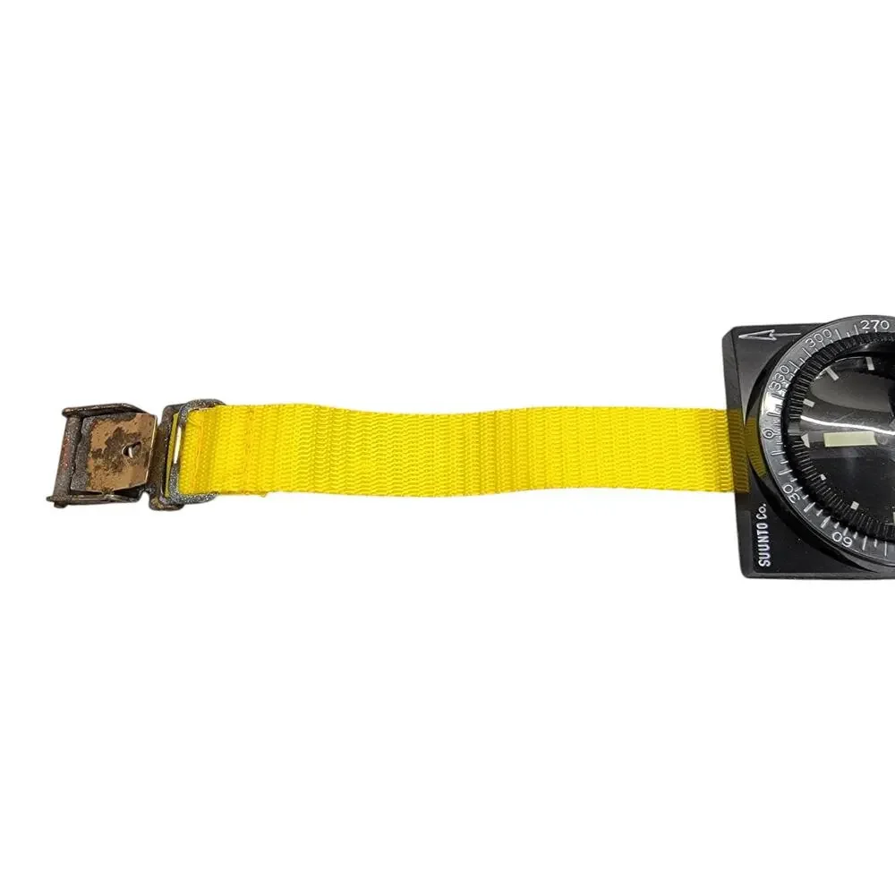 Vintage Suunto Wrist Dive Compass Square Scuba Yellow Strap Made in Finland